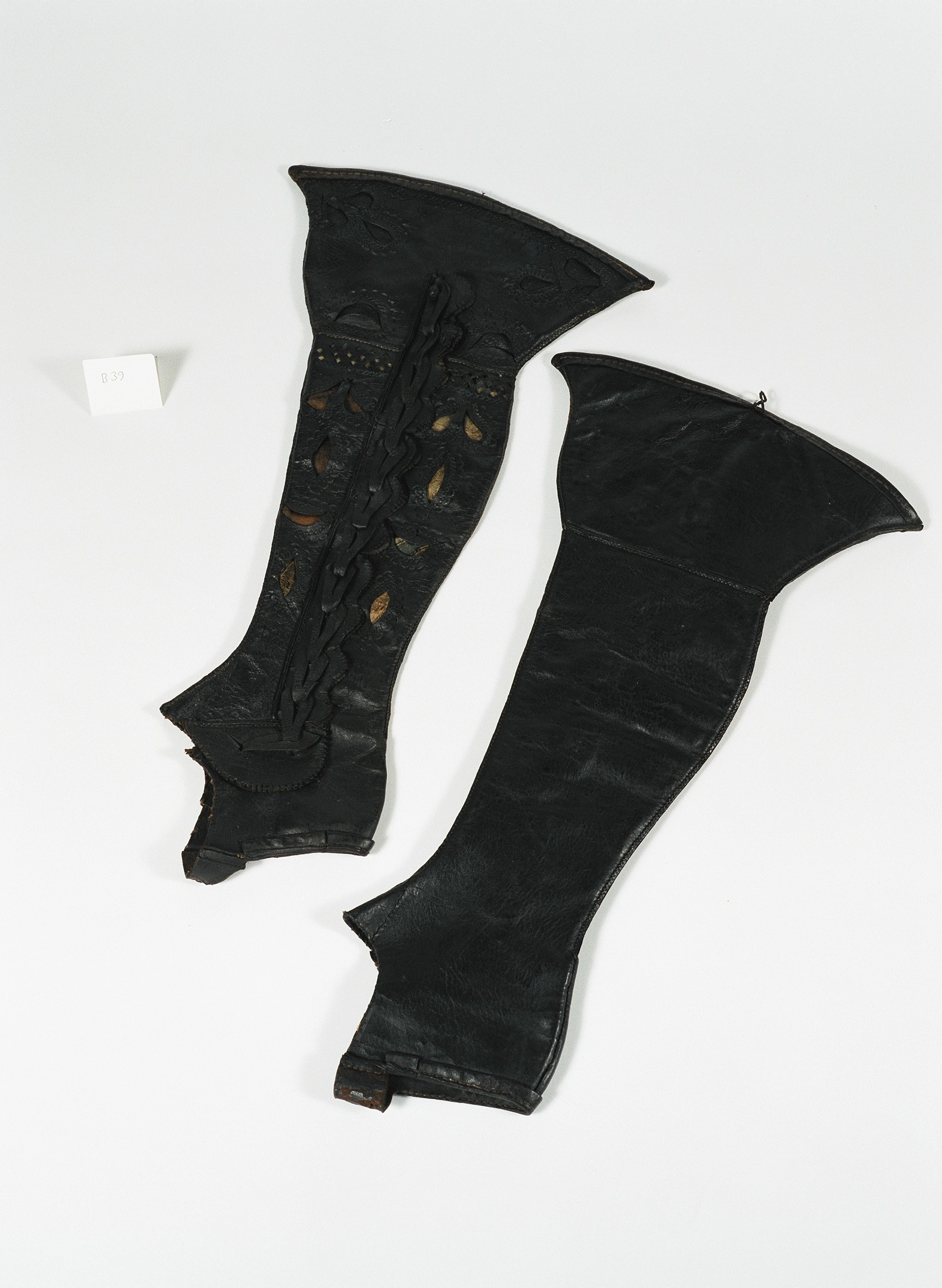Leather Gaiters, c. 1650. thumbnail