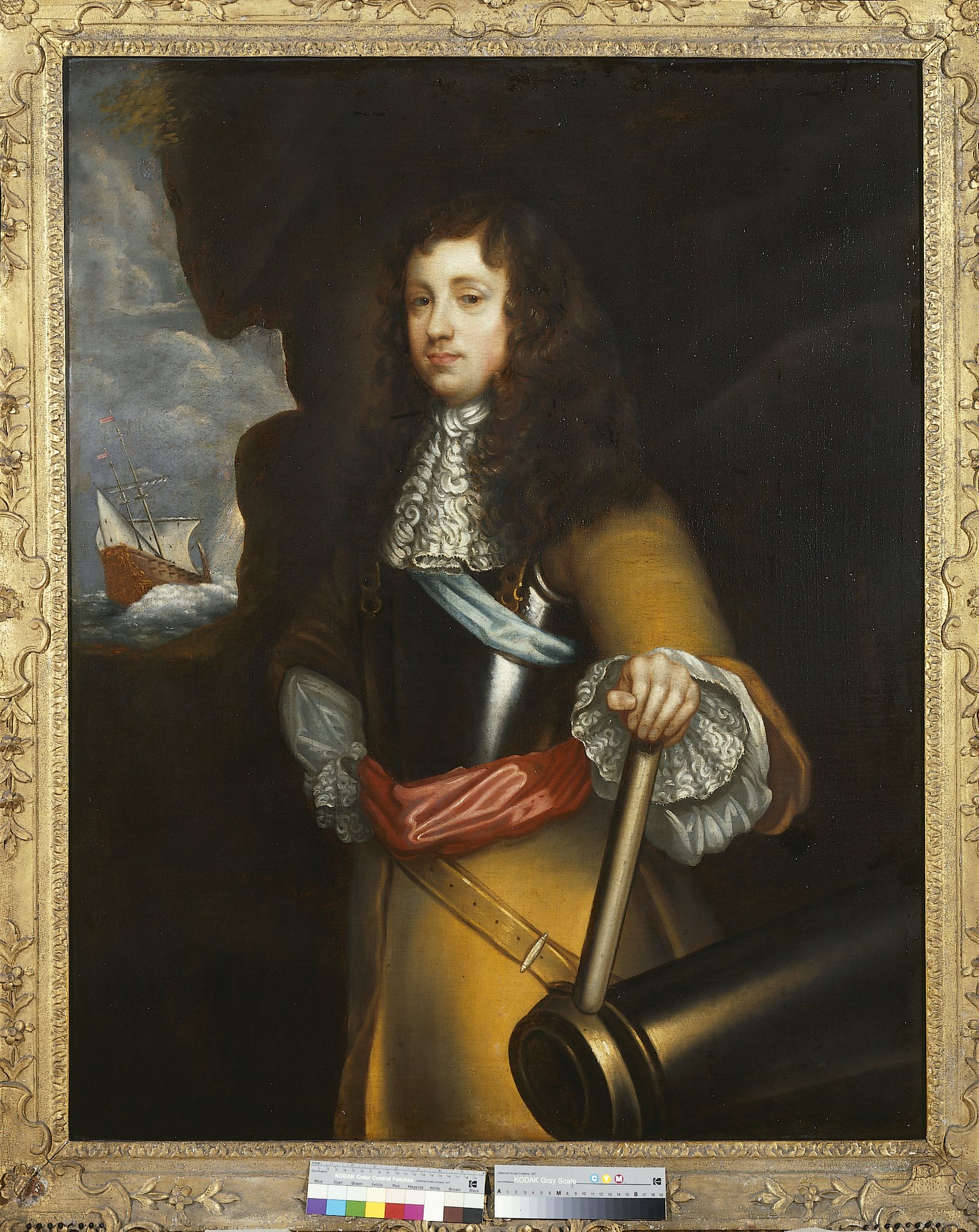 Portrait of Edward Montagu, 1st Earl of Sandwich, Circle of Sir Peter Lely, Oil on Canvas. thumbnail