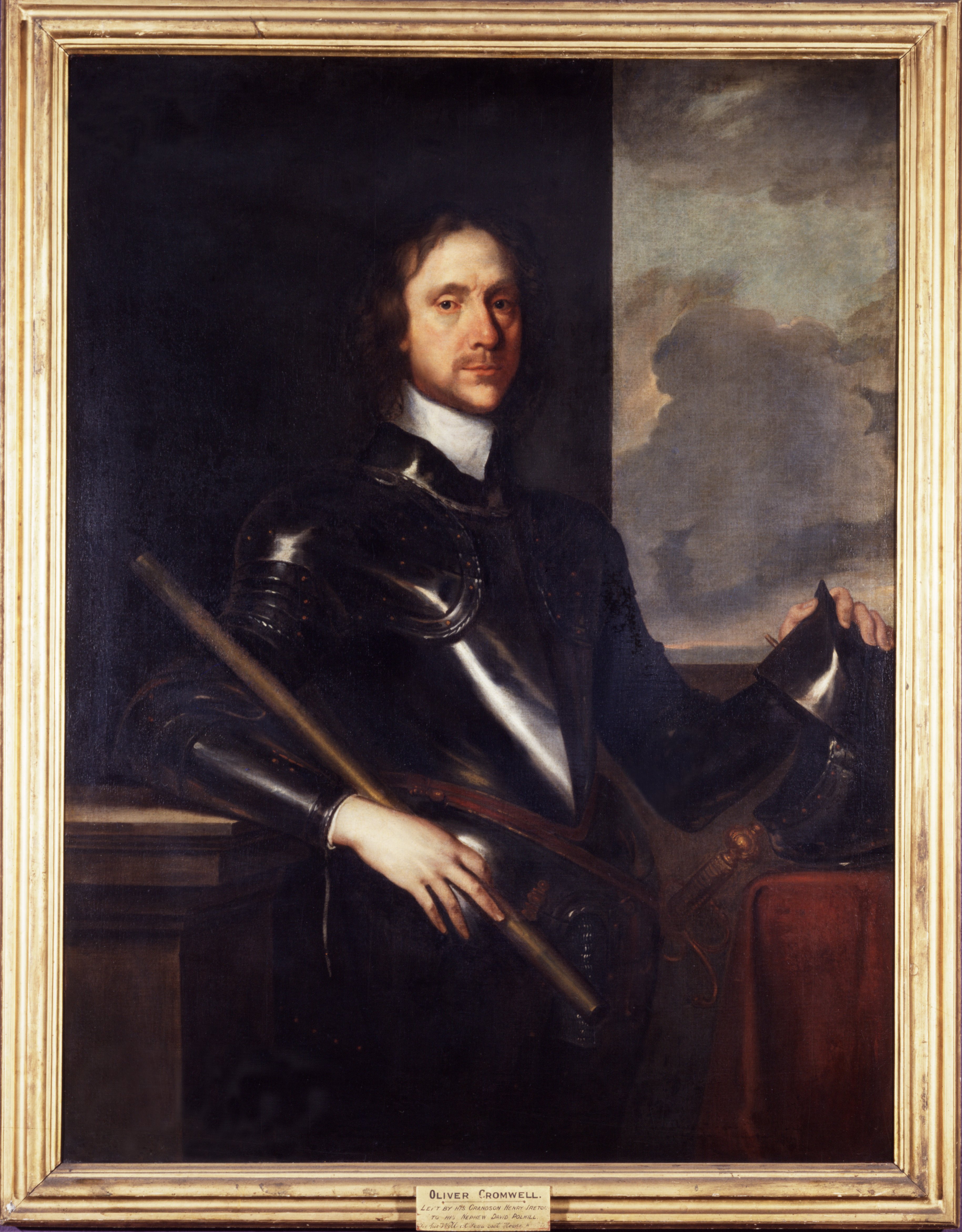 Portrait of Oliver Cromwell by Robert Walker, Oil on Canvas. thumbnail